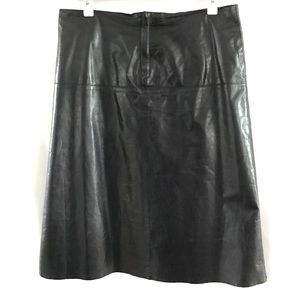 Banana Republic leather skirt, deep purple, size 8